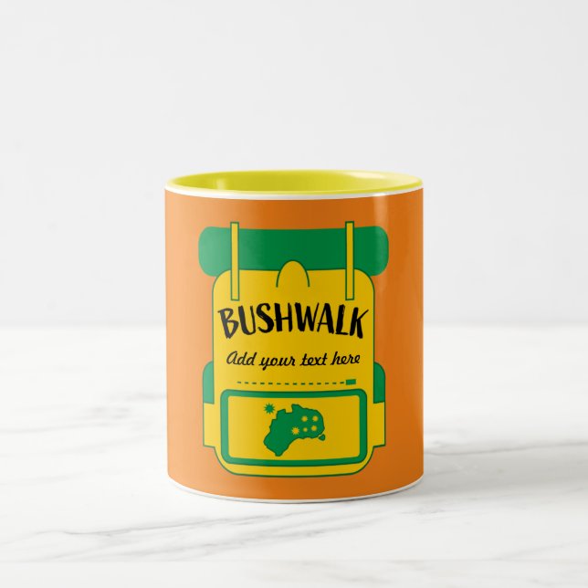 Caneca De Café Em Dois Tons bushwalks australia - caneca de café de dois tons (Centro)