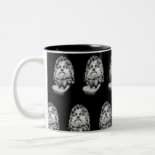 Caneca De Café Em Dois Tons Busto Greco Romano (Esquerda)