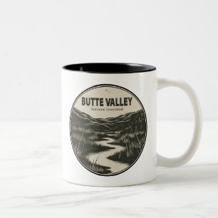 Caneca De Café Em Dois Tons Butte Valley National Grassland California Stream