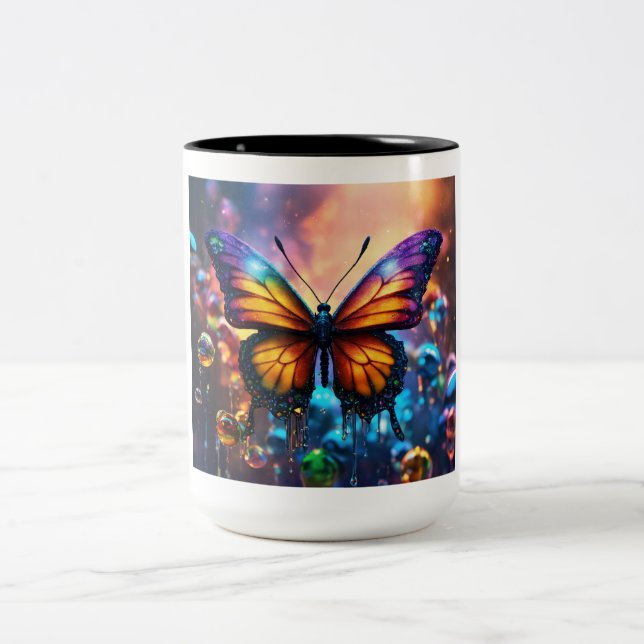 Caneca De Café Em Dois Tons Butterfly Bliss Mug (Centro)