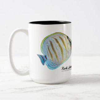 Caneca De Café Em Dois Tons Butterflyfish Multiband, multicinctus de Chaetodon