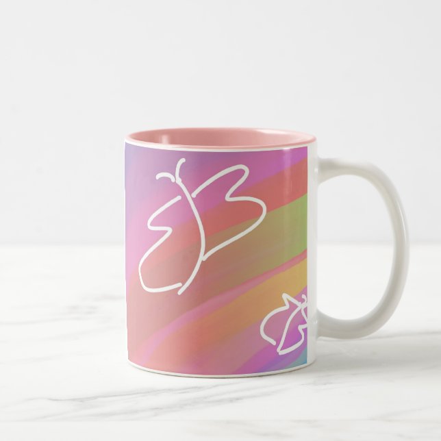 Caneca De Café Em Dois Tons Butterfys esculpidos (Direita)