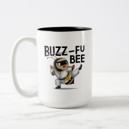 Caneca De Café Em Dois Tons Buzz-Fu Bee Artes Marciais