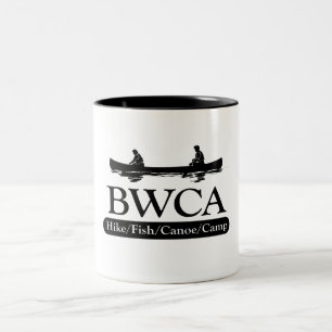 Caneca De Café Em Dois Tons BWCA / Campo de canoa de peixe de Hike
