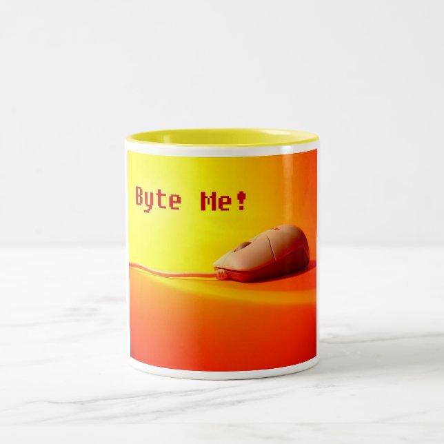Caneca De Café Em Dois Tons Byte mim (Centro)