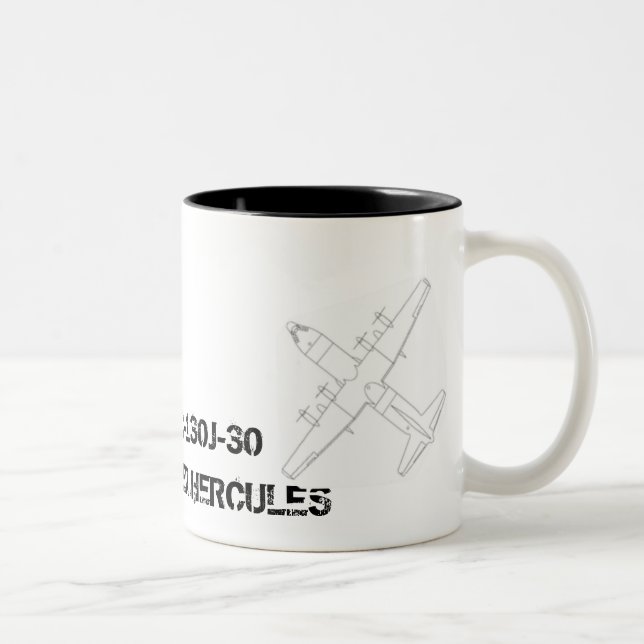 Caneca De Café Em Dois Tons C-130J-30 Hercules (Direita)