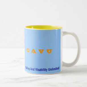 Caneca De Café Em Dois Tons C A V U, teto e Visability ilimitados