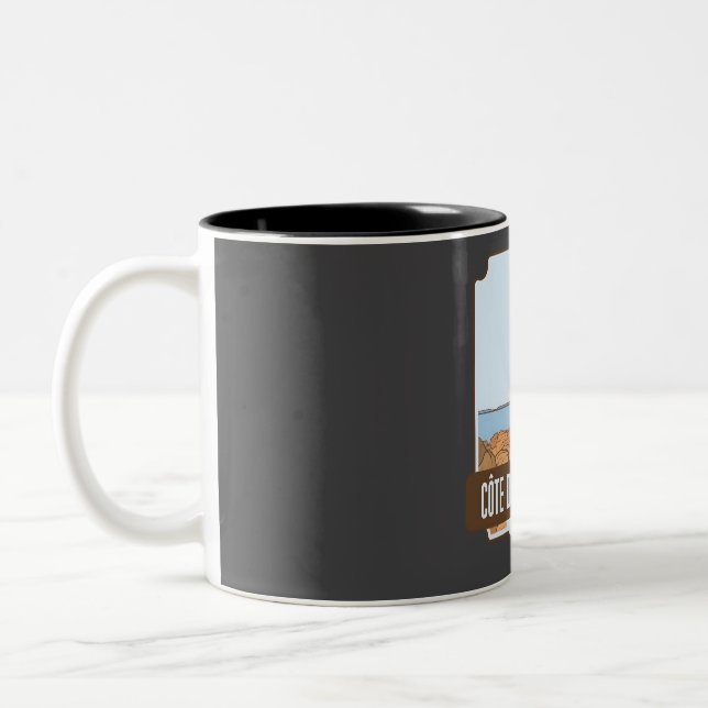 Caneca De Café Em Dois Tons C � de Granit Rosa � França (Esquerda)