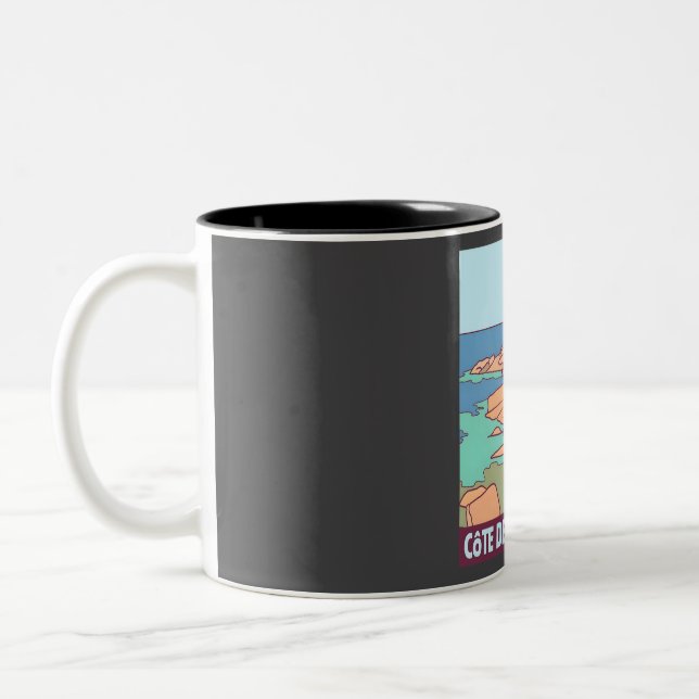Caneca De Café Em Dois Tons C � de Granit Rosa � França (Esquerda)