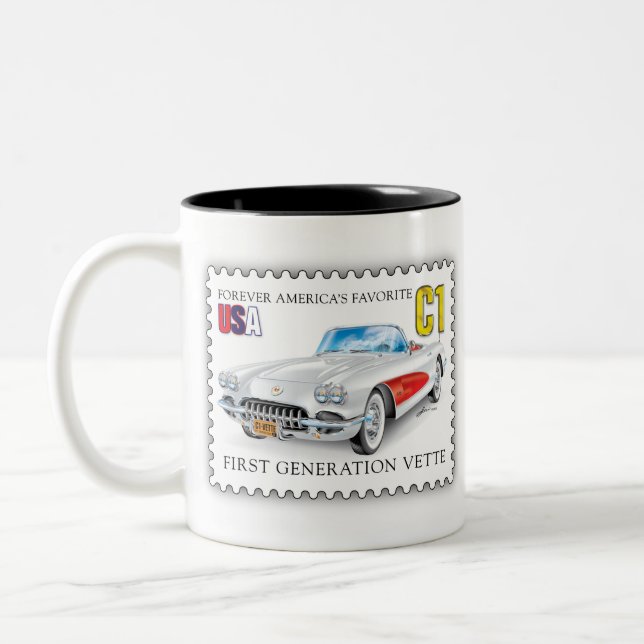 CANECA DE CAFÉ EM DOIS TONS C-ONE AUTOMOBILE ART (Esquerda)