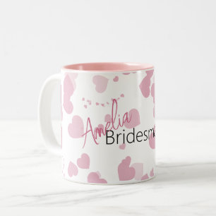 Caneca De Café Em Dois Tons Cabeça de Amor bonito Personalizada Bridesmaid