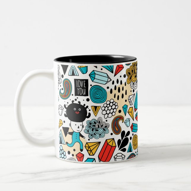 Caneca De Café Em Dois Tons Cabeça louca (Esquerda)
