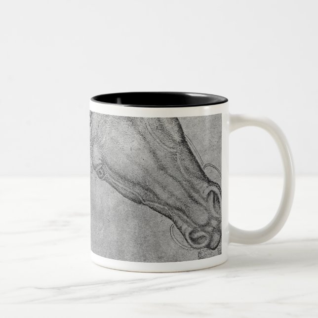 Caneca De Café Em Dois Tons Cabeças dos cavalos, o do álbum de Vallardi (Direita)