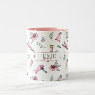 Caneca De Café Em Dois Tons Cabeleireiro, Cabeleireiro Salão de Beleza Persona