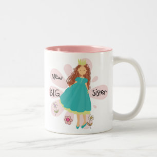 Caneca De Café Em Dois Tons Cabelo de Brown da princesa irmã mais velha