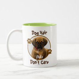 Caneca De Café Em Dois Tons Cabelo de Cachorro Não se importa com Mug Personal