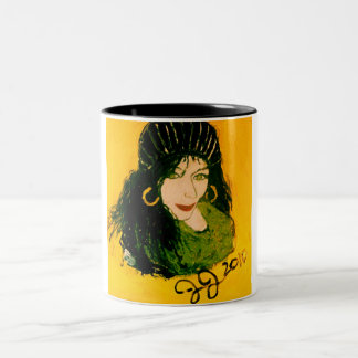 CANECA DE CAFÉ EM DOIS TONS CABELO SELVAGEM COMO RASTA