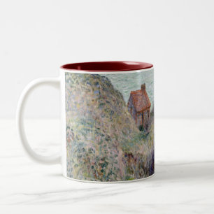 Caneca De Café Em Dois Tons Cabine da Alfândega de Claude Monet
