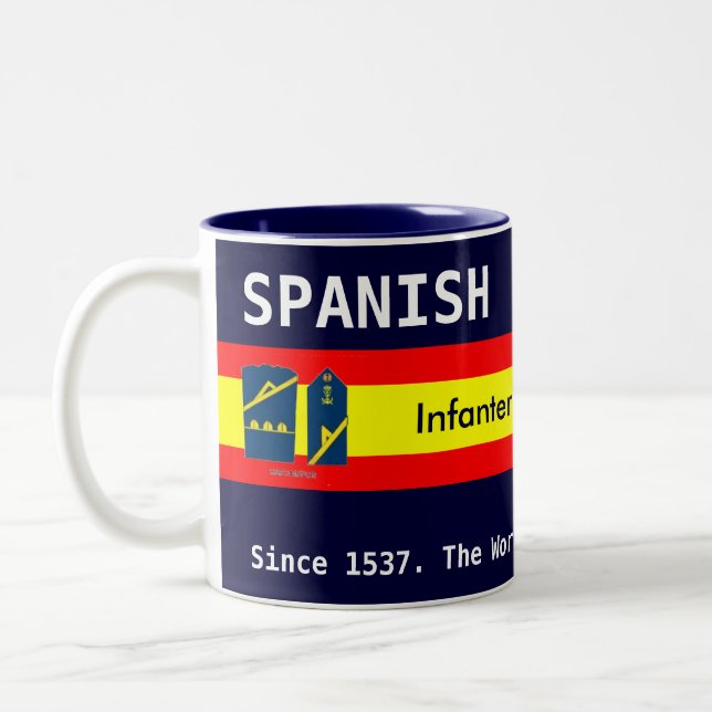 Caneca De Café Em Dois Tons Cabo real espanhol ?a classe dos fuzileiros navais (Esquerda)