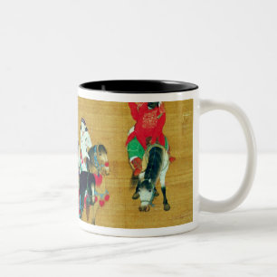 Caneca De Café Em Dois Tons Caça de Kublai Khan, dinastia de Yuan