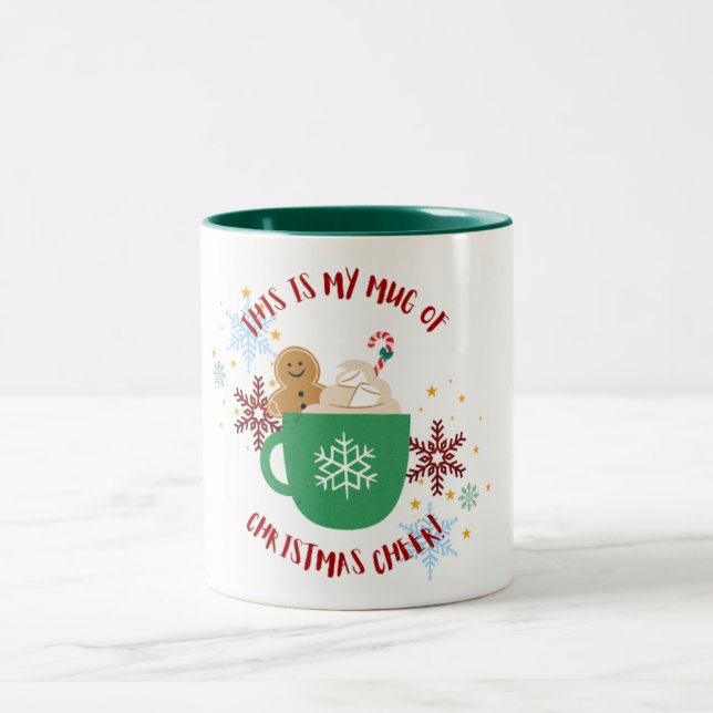 Caneca De Café Em Dois Tons Caça de Natal com Gingerpão (Centro)