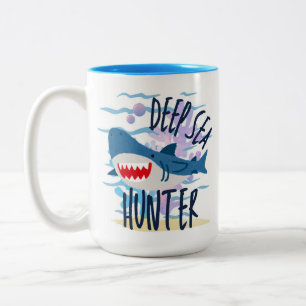 Caneca De Café Em Dois Tons caçador de águas profundas