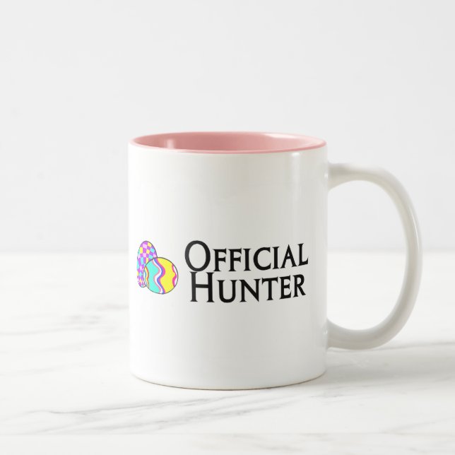 Caneca De Café Em Dois Tons Caçador oficial do ovo da páscoa (Direita)