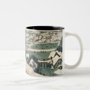 Caneca De Café Em Dois Tons Caçadores na neve - em janeiro de 1565