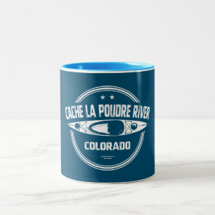 Caneca De Café Em Dois Tons Cache la Poudre River Colorado Kayaking