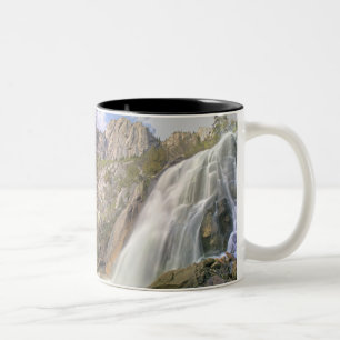 Caneca De Café Em Dois Tons Cachoeira Bells Canyon, Lone Peak Wilderness,