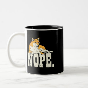 Caneca De Café Em Dois Tons Cachorro Akita Nope Shiba Inu Cute Japonês Pet Dog