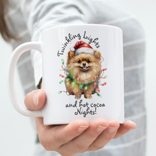 Caneca De Café Em Dois Tons Cachorro Cachorro Moderno Manuscrito Cachorro Molh