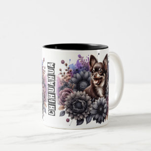 Caneca De Café Em Dois Tons Cachorro Chihuahua
