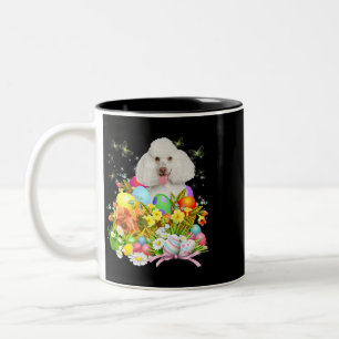 Caneca De Café Em Dois Tons Cachorro Coelho Branco Com Cachorro De Ovos De Pás