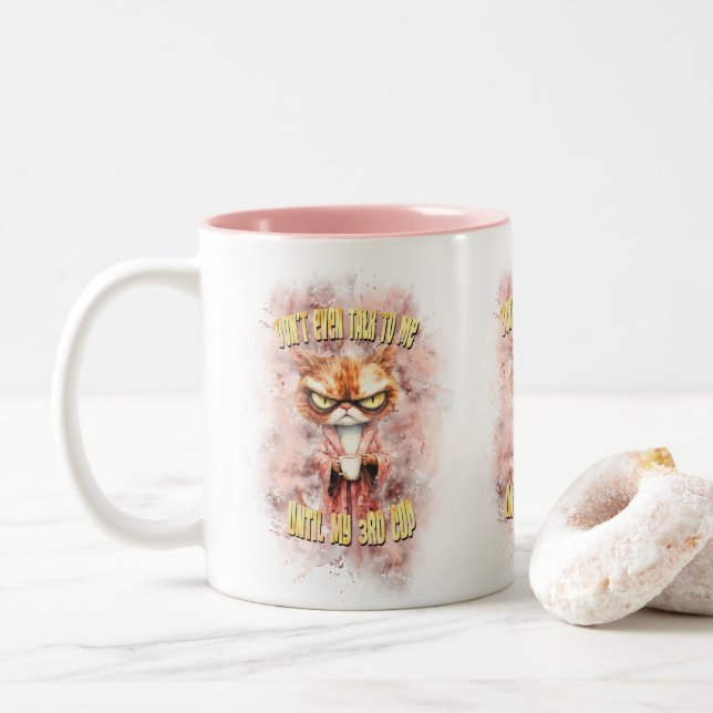 Caneca De Café Em Dois Tons Cachorro Com Café (Com Donut)