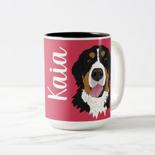 Caneca De Café Em Dois Tons Cachorro da Montanha Bernese