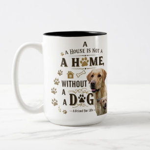 Caneca De Café Em Dois Tons Cachorro É O Lar - Rústica Canw Love Mug