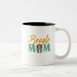 Caneca De Café Em Dois Tons Cachorro Engraçado Puppy Pet Owner Beagle Mãe