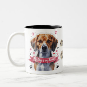 Caneca De Café Em Dois Tons Cachorro Gato Lover De Dois Toneladas