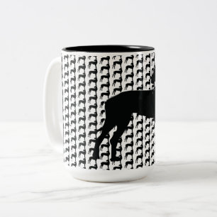 Caneca De Café Em Dois Tons Cachorro Grande, Danão Negro
