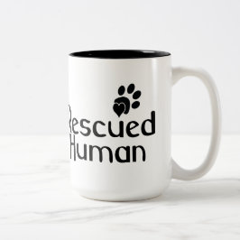 Caneca De Café Em Dois Tons Cachorro Humano Recuperado