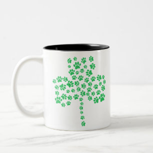 Caneca De Café Em Dois Tons Cachorro Imprime Shamrock