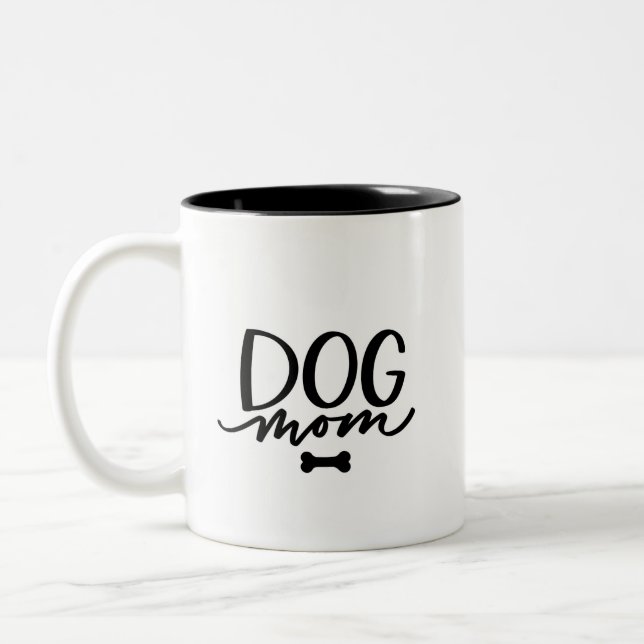 Caneca De Café Em Dois Tons Cachorro Mãe (Esquerda)