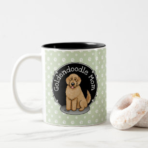 Caneca De Café Em Dois Tons Cachorro Mãe Doodle Mãe (ouro vermelha) Cachorro M