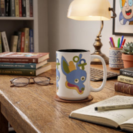 Caneca De Café Em Dois Tons Cachorro Maluco