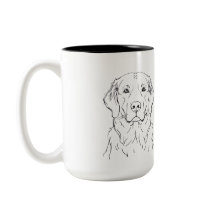 Cachorro Moderno Golden Retriever Arte Minimalista