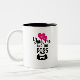 Caneca De Café Em Dois Tons Cachorro Simples de Cachorros e Mim