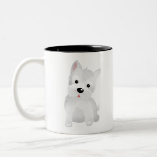 Caneca De Café Em Dois Tons Cachorro Westie