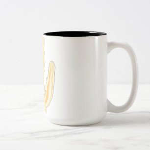 Caneca De Café Em Dois Tons Cacto Aquarela com brilho estrelado