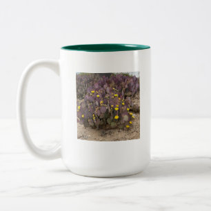 Caneca De Café Em Dois Tons Cacto 🌵 Com Flores Amarelas